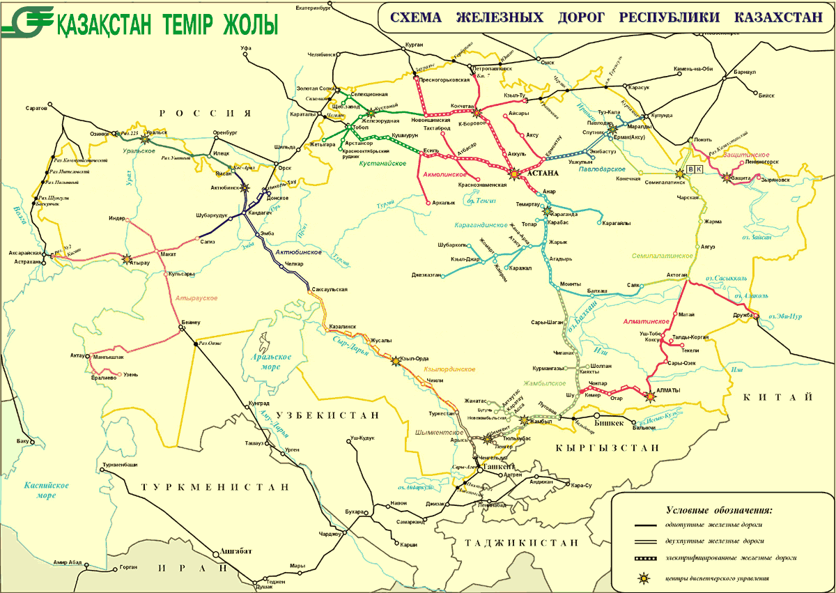 Kazakhstan Railway Map Kazakhstan Train Map Central A - vrogue.co